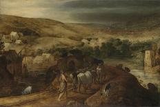 River Landscape with Boar Hunt-Joos de Momper II-Art Print