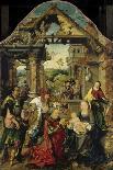 The Holy Family oil on wood-Joos van Cleve-Giclee Print