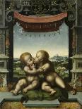 The Infants Christ and Saint John the Baptist Embracing, 1520-25-Joos Van Cleve-Giclee Print
