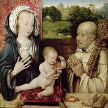 The Holy Family oil on wood-Joos van Cleve-Giclee Print