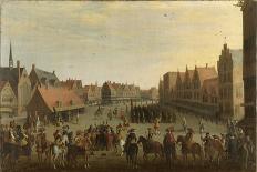 Disbanding of the City Guard Mercenaries by Prince Maurice on the Neude at Utrecht, 31 July-Joost Cornelisz Droochsloot-Framed Art Print