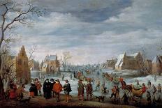 Joost Cornelisz Droochsloot / 'Winter Landscape with Skaters', 1629, Dutch School, Oil on canvas...-JOOST CORNELISZ. DROOCHSLOOT-Poster
