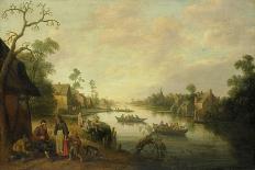 A Village Meeting with Figures Gathered in the Street, 1624-Joost Cornelisz. Droochsloot-Stretched Canvas