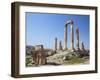 Jordan, Amman, the Citadel. the Ruins of the Temple of Hercules-Nigel Pavitt-Framed Photographic Print