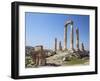 Jordan, Amman, the Citadel. the Ruins of the Temple of Hercules-Nigel Pavitt-Framed Photographic Print