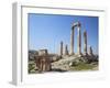 Jordan, Amman, the Citadel. the Ruins of the Temple of Hercules-Nigel Pavitt-Framed Photographic Print