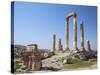 Jordan, Amman, the Citadel. the Ruins of the Temple of Hercules-Nigel Pavitt-Stretched Canvas