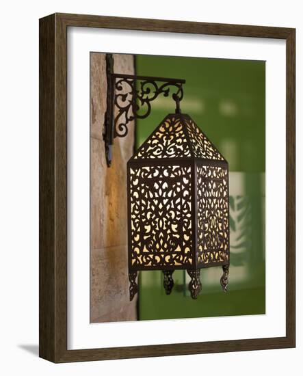 Jordan, Aqaba, Traditional Arab Lamp-Walter Bibikow-Framed Photographic Print