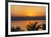 Jordan, Dead Sea. Sunset over the Dead Sea with the Mountains of Israel Beyond.-Nigel Pavitt-Framed Photographic Print