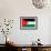 Jordan Flag Design with Wood Patterning - Flags of the World Series-Philippe Hugonnard-Framed Art Print displayed on a wall