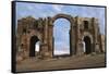 Jordan, Jerash, Main Entrance of Hadrian's Arch-Claudia Adams-Framed Stretched Canvas