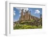 Jordan, Jerash. the Ruins of the Great Temple of Zeus in the Ancient Roman City of Jerash.-Nigel Pavitt-Framed Photographic Print