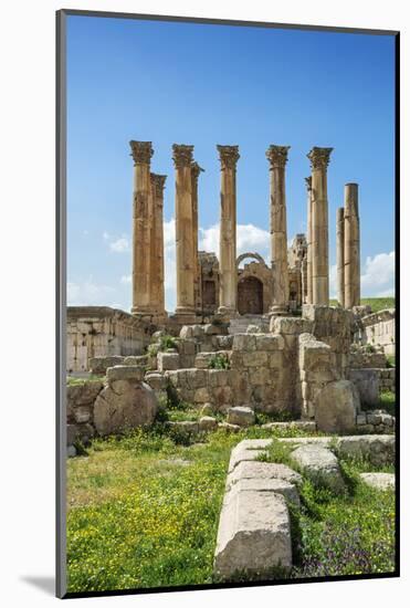 Jordan, Jerash. the Ruins of the Sacred Temple of Artemis in the Ancient Roman City of Jerash.-Nigel Pavitt-Mounted Photographic Print