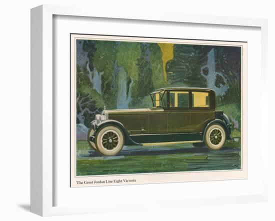 Jordan Line Eight Victoria Car, Magazine Advertisement, USA, 1925-null-Framed Giclee Print