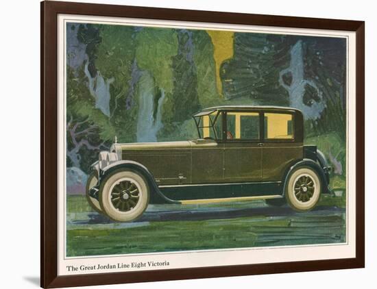 Jordan Line Eight Victoria Car, Magazine Advertisement, USA, 1925-null-Framed Giclee Print