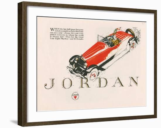 Jordan, Magazine Advertisement, USA, 1925-null-Framed Giclee Print