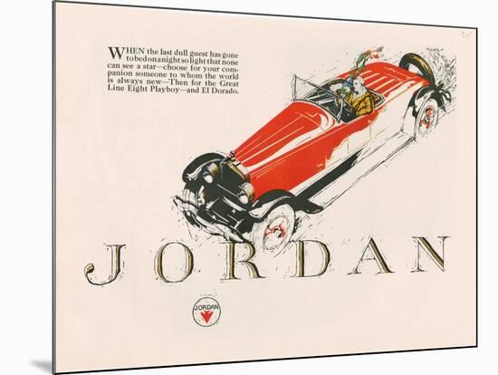 Jordan, Magazine Advertisement, USA, 1925-null-Mounted Giclee Print