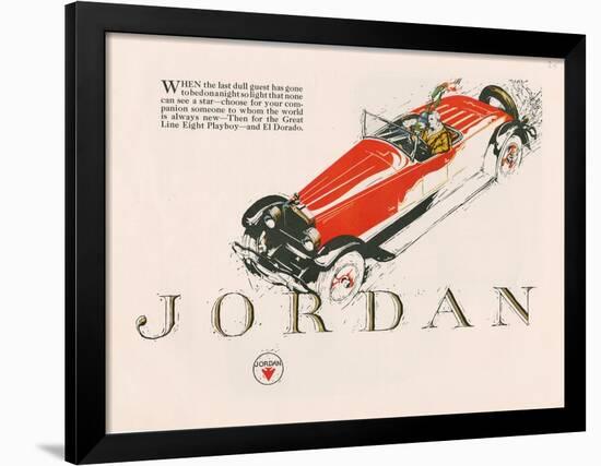 Jordan, Magazine Advertisement, USA, 1925-null-Framed Giclee Print