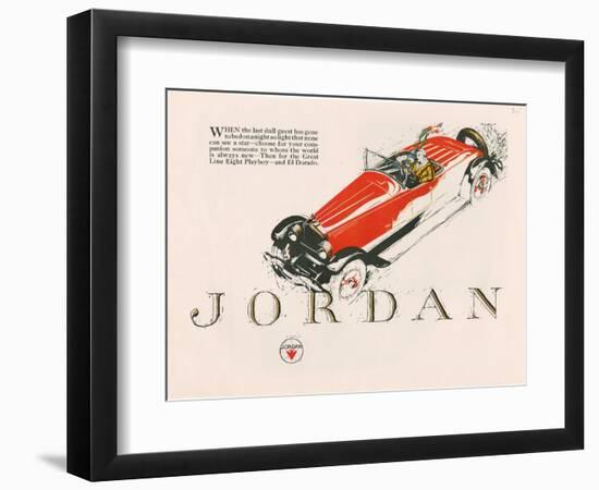 Jordan, Magazine Advertisement, USA, 1925-null-Framed Premium Giclee Print