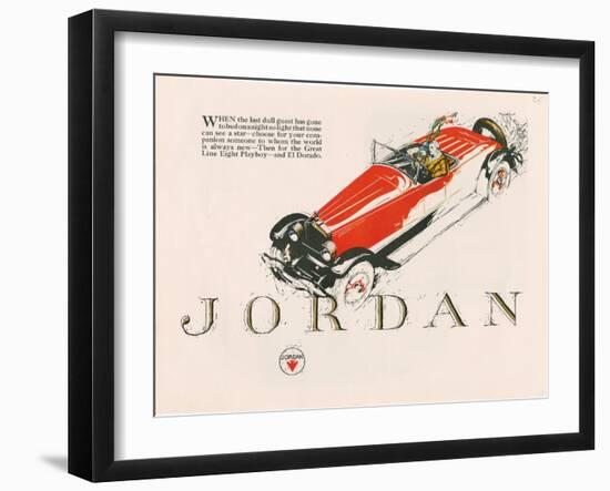 Jordan, Magazine Advertisement, USA, 1925-null-Framed Giclee Print