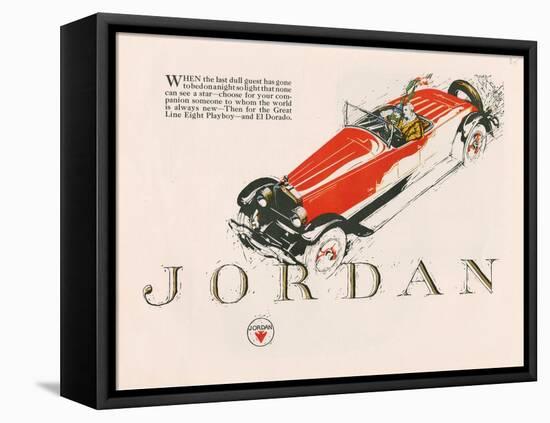 Jordan, Magazine Advertisement, USA, 1925-null-Framed Stretched Canvas