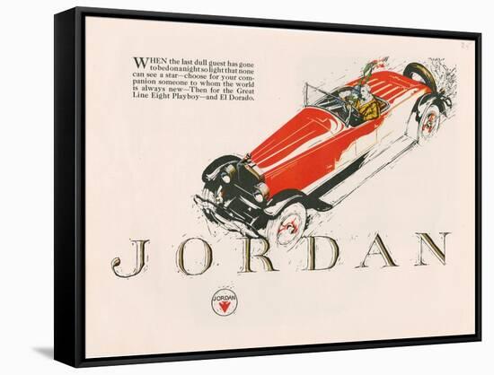 Jordan, Magazine Advertisement, USA, 1925-null-Framed Stretched Canvas