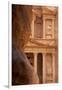 Jordan, Petra. Looking thru the narrow canyon leading towards the face of the Treasury.-Greg Probst-Framed Photographic Print