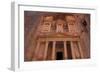 Jordan, Petra. Looking up at the massive face of the Treasury-Greg Probst-Framed Photographic Print