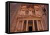 Jordan, Petra. Looking up at the massive face of the Treasury-Greg Probst-Framed Stretched Canvas