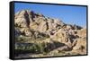 Jordan, Petra. the Attractive Sandstone Rock Formations-Nigel Pavitt-Framed Stretched Canvas