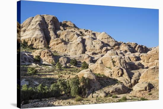 Jordan, Petra. the Attractive Sandstone Rock Formations-Nigel Pavitt-Stretched Canvas