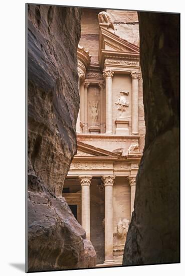 Jordan, Petra. the Siq Is the Main Entrance to the Ancient Nabataean City of Petra. Al Khazneh-Nigel Pavitt-Mounted Photographic Print