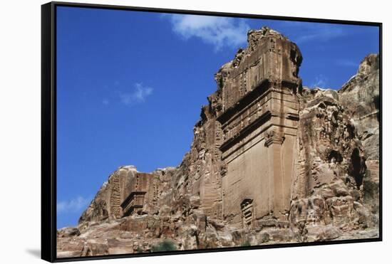 Jordan, Petra, Tomb of Aneishu Ancient City-Claudia Adams-Framed Stretched Canvas