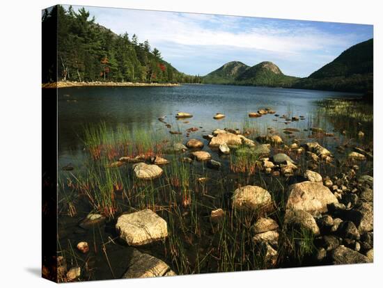 Jordan Pond and the Bubbles Mountain, Acadia National Park, Maine, USA-Adam Jones-Stretched Canvas