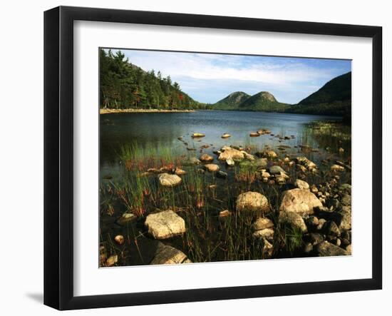 Jordan Pond and the Bubbles Mountain, Acadia National Park, Maine, USA-Adam Jones-Framed Premium Photographic Print