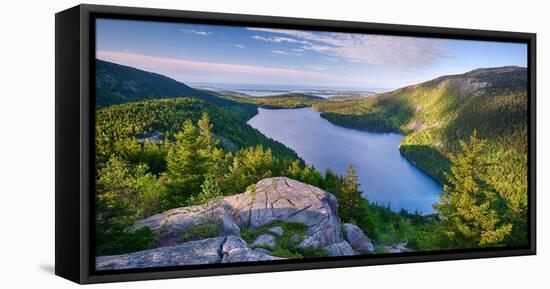 Jordan Pond from the North Bubble, Acadia National Park, Maine, USA-null-Framed Stretched Canvas