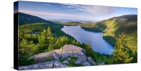 Jordan Pond from the North Bubble, Acadia National Park, Maine, USA-null-Stretched Canvas