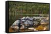 Jordan Pond in Evening Light in Autumn, Acadia National Park, Maine, USA-Michel Hersen-Framed Stretched Canvas