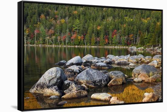 Jordan Pond in Evening Light in Autumn, Acadia National Park, Maine, USA-Michel Hersen-Framed Stretched Canvas