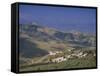 Jordan Valley Town of Maalei Ephraim, with Mount Sartaba in Background, Israel, Middle East-Simanor Eitan-Framed Stretched Canvas