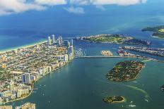 Aerial of Town and Beach of Miami-Jorg Hackemann-Photographic Print