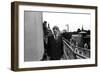 Jorge Luis Borges on His House Terrace-Mario de Biasi-Framed Premium Giclee Print