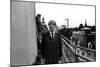 Jorge Luis Borges on His House Terrace-Mario de Biasi-Mounted Premium Giclee Print