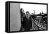 Jorge Luis Borges on His House Terrace-Mario de Biasi-Framed Stretched Canvas