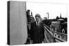 Jorge Luis Borges on His House Terrace-Mario de Biasi-Stretched Canvas