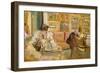 Jos and Lucie Hessel in the Small Salon, Rue de Rivoli, c.1900-05-Edouard Vuillard-Framed Giclee Print