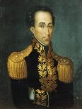 Portrait of Simon Bolivar, 1831 (Oil on Canvas)-Jose Anselmo (attr to) Yanez-Framed Stretched Canvas