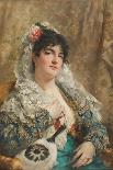 José Casado del Alisal / 'Portrait of a French Lady', 1864, Spanish School, Oil on canvas, 130,5...-Jose Casado del Alisal-Poster