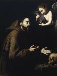 Francis of Assisi and the Angel with the Water Bottle, 1636-1637-José de Ribera-Giclee Print