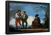 José del Castillo / 'Boys playing chito', 1780, Spanish School, Oil on canvas, 101 cm x 161 cm, ...-JOSE DEL CASTILLO-Framed Poster